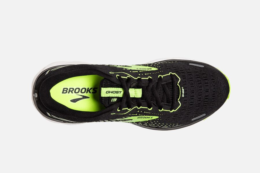 Brooks Israel Ghost 13 Road Running Shoes Mens - Black/Green - YBJ-187043